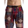 Herren Boho Ethno-Print Leinenhose Baumwolle Sommer Lässig Kordelzug Outdoor Sporthose Laufhose Jogginghose Trainingsanzughose