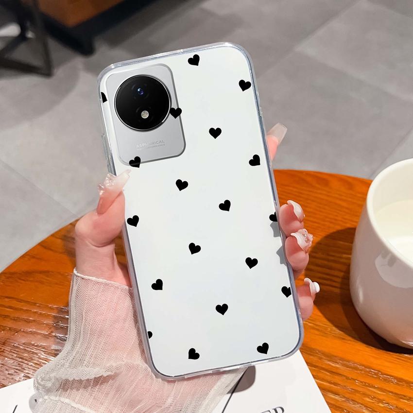 For Vivo Y02 Y02A Y02S Y10 Y11 Y12 Y12a Y13 Y15 Y15a Y16 Y17 Y19 Clear TPU Case Ocean Whale Pattern Anti Drop Back Cover For Vivo Silicone Phone Shell