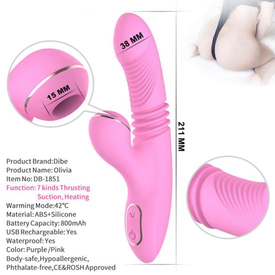 Dámský teleskopický vibrátor G Spot Clit Stimulátor AV hůlkový masturbátor Sexuální hračka