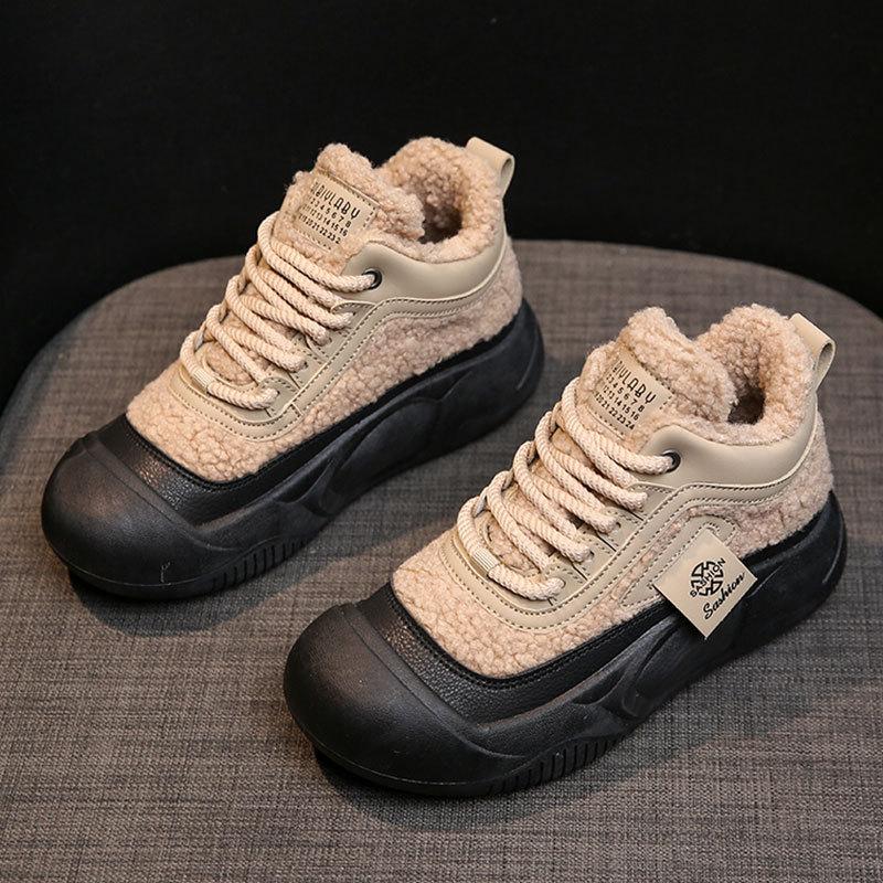 Popular Martin Boots Women's Autumn and Winter 2025 New Snow Boots Velvet Short Boots Platform Cotton Shoes Women's Shoes Boots