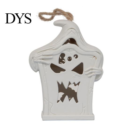 Unique Holiday Gifts Halloween Light Up Tombstone Ornaments, Spooky Small Hanging Graveyard Decoration with Atmospheric Scene Props LED for