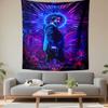 John Wick Neon Tapestry Wall Hanging, Cyber Action Art, Wall Decor for Bedroom Living Room Dorm