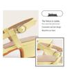 2025 Summer Rhinestone Buckle Girls' High Heels: Pointed Toe, Open Back, Fashionable Sandals
