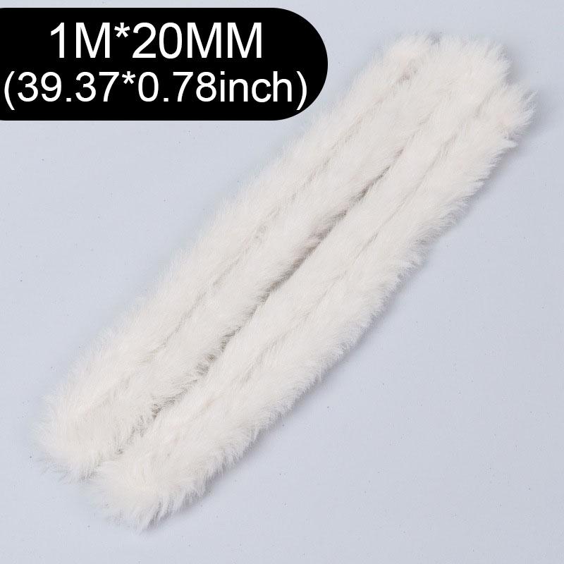 1m 20mm Plush Stuffed Rabbit Plush Iron Wire Strip Stick Furry Hand Craft Diy Miniature Animals Pets Fluffy Toys Twisting Sticks