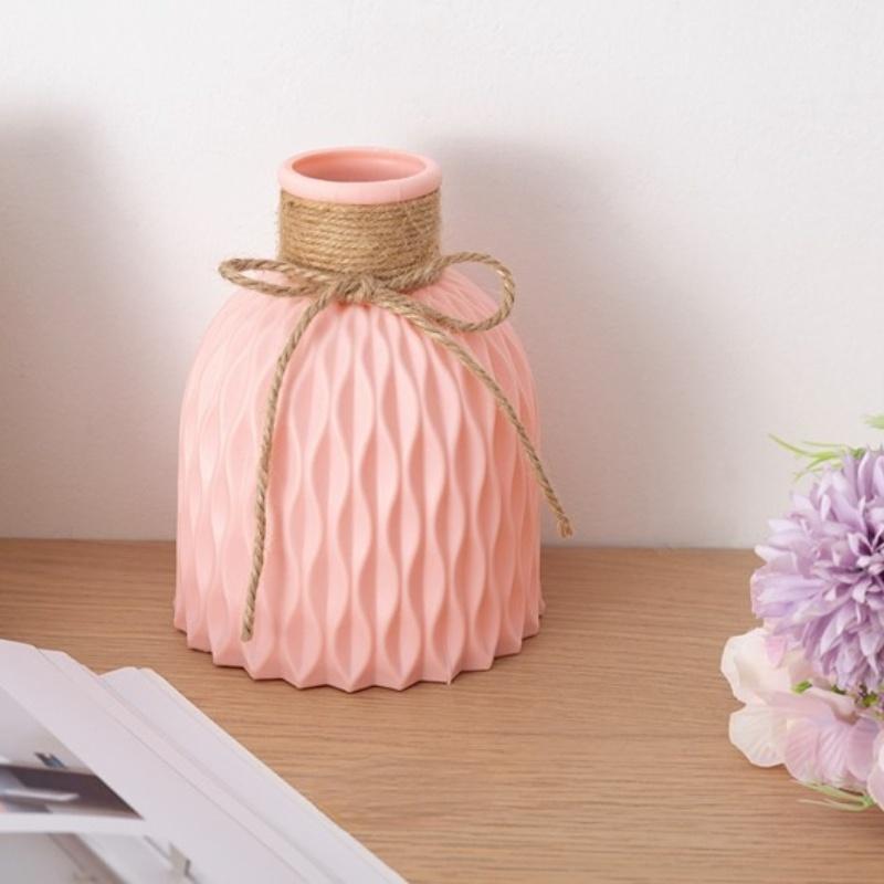 Modern Imitation Ceramic Vase Flower Pot Home Decoration Plastic Vase Nordic Style Flower Arrangement Home Decoration.
