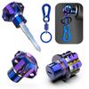 Rust-Proof Motorcycle Key Head Modified Key Cover Zinc Alloy Burnt Titanium Plating Key Head Gear Hexagonal Titanium Burnt Key