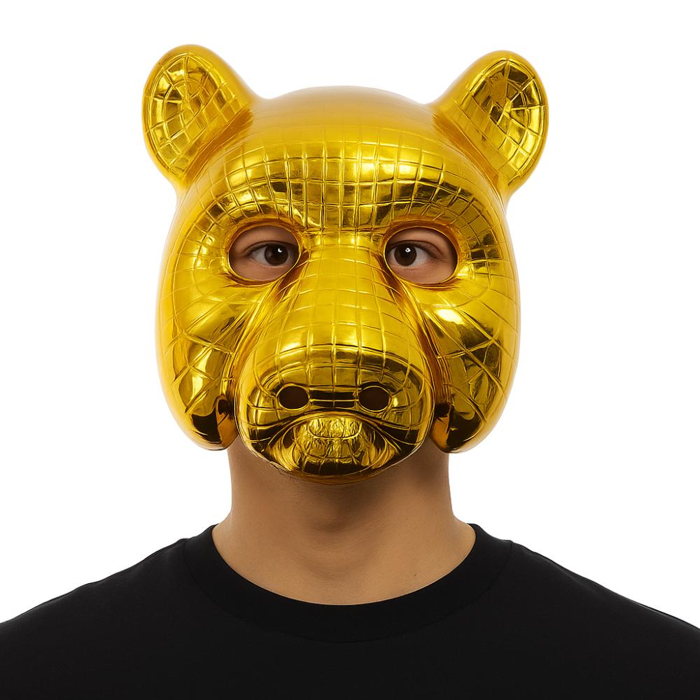 Golden Full Face Mask Plastic Animal Mask Creative Halloween Masks  Festival
