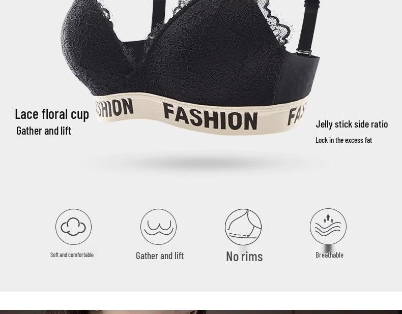 Summer Lace Push-Up Wireless Bra: Enhances Small Chest, Anti-Sag Support, Sexy Triangle Cup Design