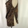 Made In Japan BALLSEY Silk 100% Tank Top 38 Women Leopard Brown Sleeveless(USED)