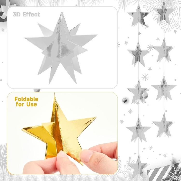 Hanging Star Banners Hanging Ornament Decorative Party Backdrop Decorations for Birthday Wedding Baby Showers