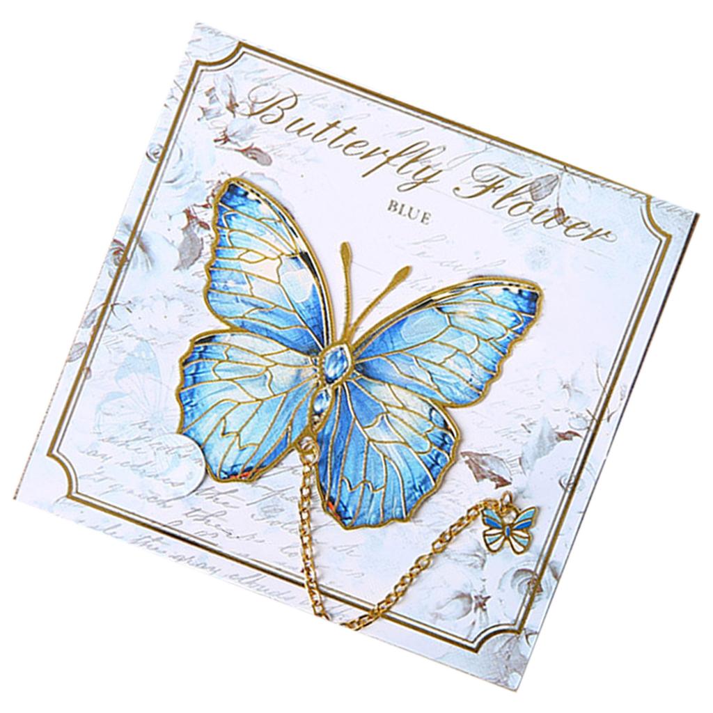 Butterfly Bookmarks Metal Bookmarks Butterfly Page Markers Chinese Style Book Markers Creative Bookmarks with Pendant