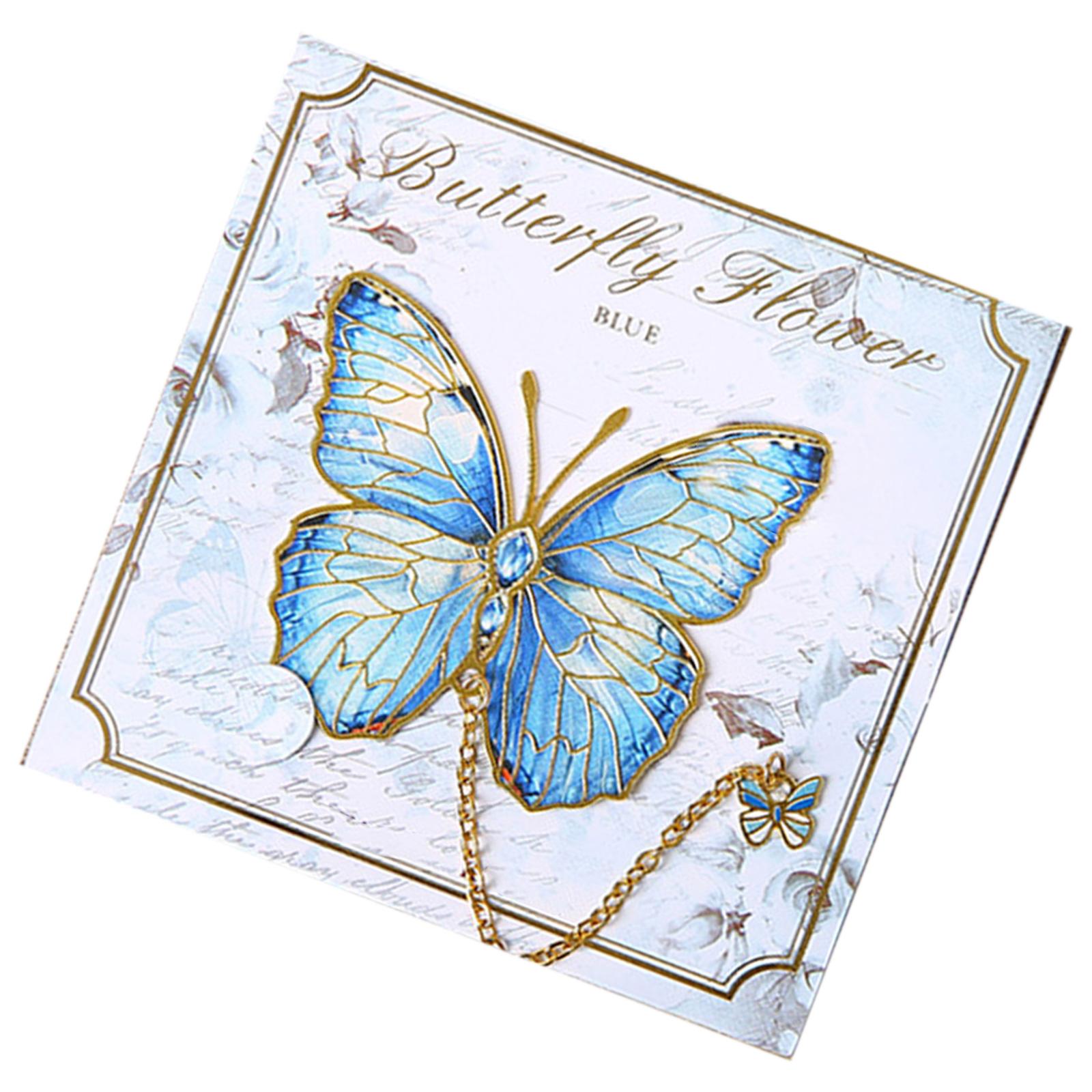 

Закладки з метеликами Металеві закладки з метеликами Маркери для сторінок у китайському стилі Книжкові маркери Креативні закладки з підвіскою синій