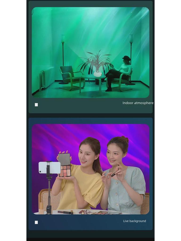 Bluetooth Aurora Projector Lamp: UFO Starry Sky Light with USB Charging for Live Broadcasts