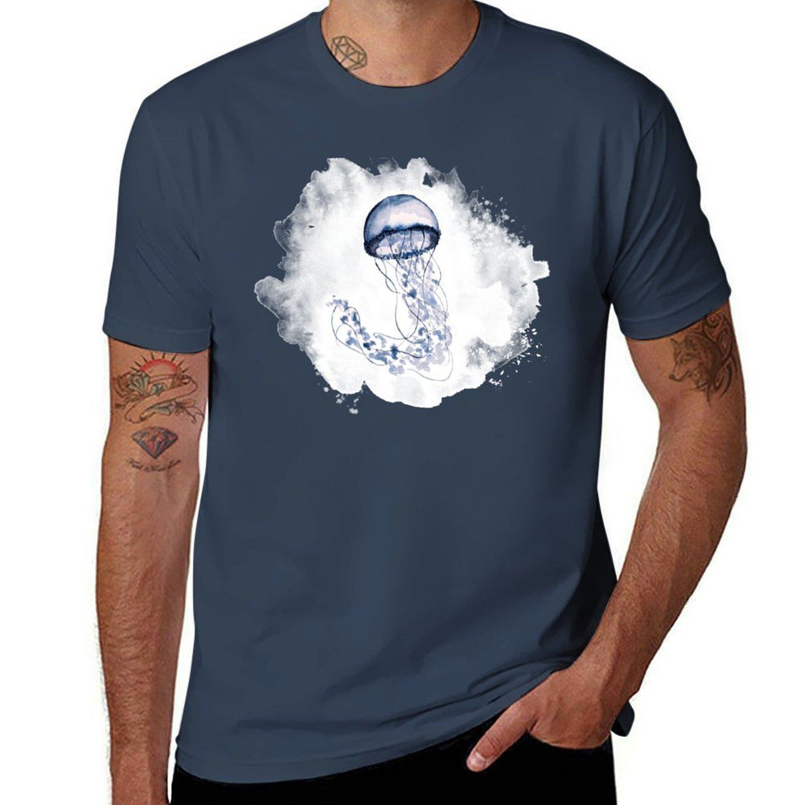 jellyfish TShirt Big Size Crew Neck TShirt S