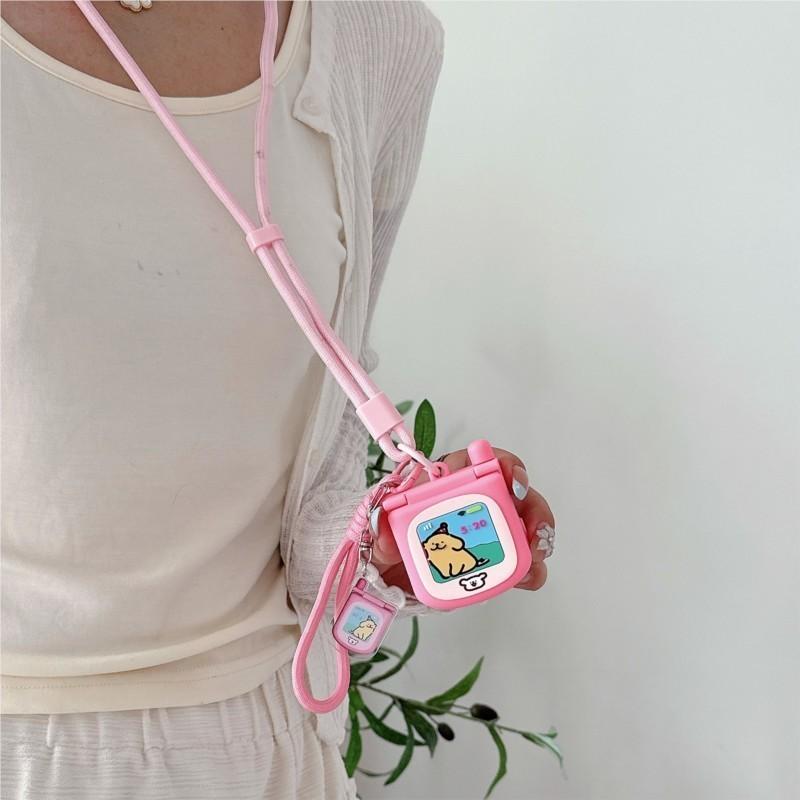Süßes Klappspiegel-Lanyard Kinderhülle Für Apple Watch Sport 1/2/3/4/5/6/7/8/9. Gen S10 S11 Ultra SE 38/45/41/44/42/46/49mm Abdeckung