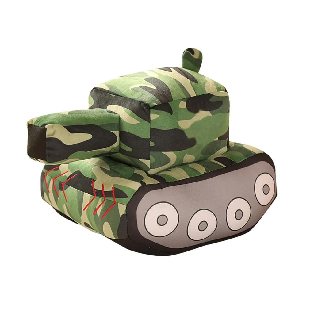 Tank Car Plush Pillow Cartoon Camouflage Tank Stuffed Truck Toy Simulation Tank Plush Doll Gifts