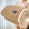 Thick Double Layer Plush Fleece Blanket Soft Warm Textured Throw Blanket For Sofa Bed Home