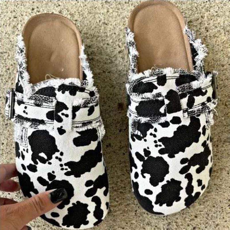 Spring New Women Half Slippers Canvas Casual Flat Shoes Fashion Tower Buckle Desigen Slip On Baotou Retro Woemn Shoes WSH4530