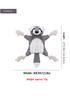 Eco-Friendly Cartoon Dog Plush Chew Toy with Rope and Crinkle Paper Inside