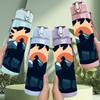 1PC Horse Mountain Sunset Western Pattern 750ml Color Plastic Sports Water Bottle Leakproof Flip Straw Lid Suitable for Sports Office Home Use