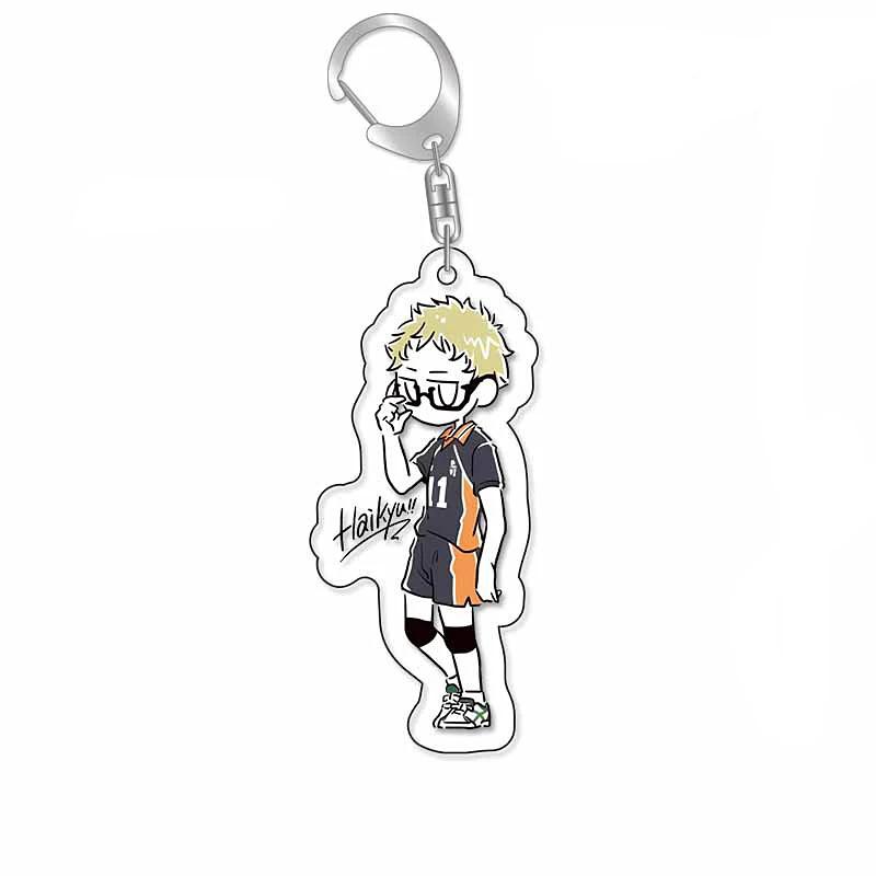 Haiky!! Hinata Shoyo Kageyama Tobio Anime Schlüsselanhänger Cartoon Modell Acryl Schlüsselanhänger Tasche Zubehör Niedliches Geschenk