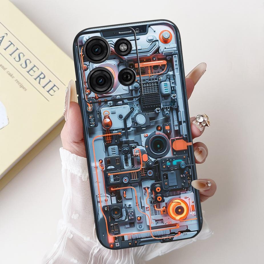 For Motorola Moto G15 Case MotoG75 XT2437-2 New Luxury Candy Painted Cover Soft TPU Phone Cases For Moto G75 G 15 MotoG15 Bumper