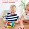 Hexagonal Holz Puzzles IQ Spiel Pädagogisches Spielzeug Für Kinder Kinder Erwachsene Tangram Bord IQ Denkaufgabe Montessori Spielzeug Geschenke