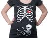Skeleton Baby X-Ray T-Shirt Gift For Pregnant Woman Tee Shirt Maternity Top Pregnancy Top