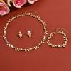 Elegant Rhinestone Floral Jewelry Set: European & American Bride Necklace & Earrings for High-End Parties