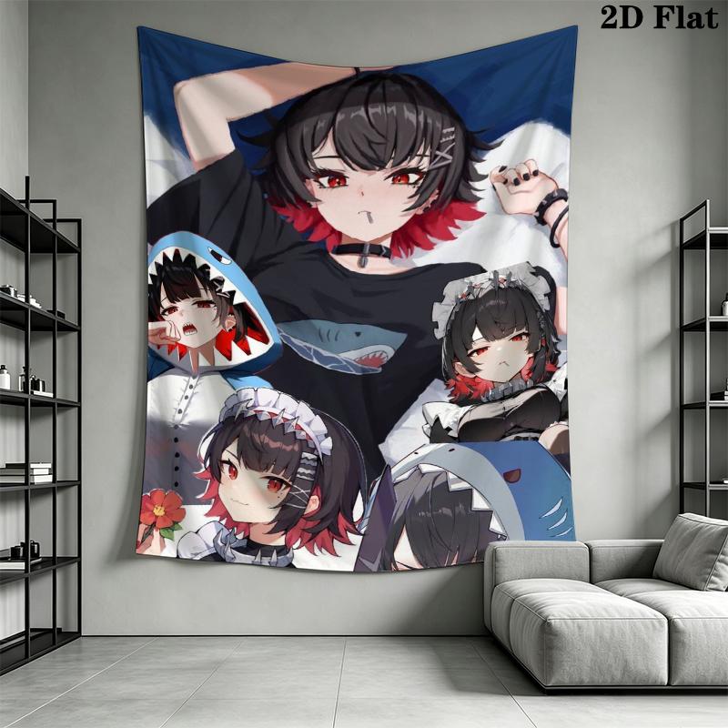 Zenless Zone Zero Wall Tapestry Aesthetic Wall Hanging Printed Fabric Blanket Decorative Tapestries for Bedroom Living Room Home Decor