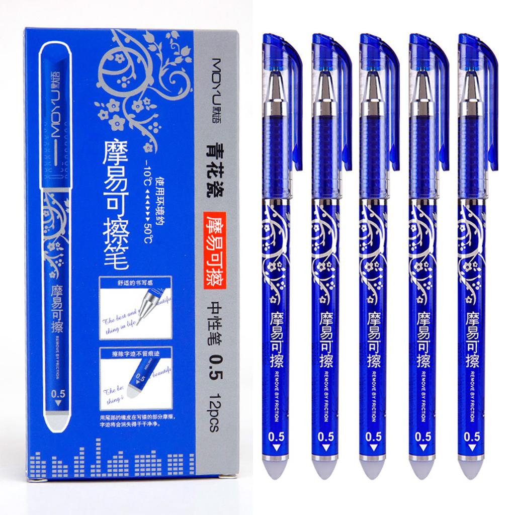 12Pcs/Box Twelve Constellations Erasable Gel Pen 0.5 Full Needle Tube Grinding Heat Erasable Pen School Office Supplies