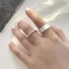 Trendy Wide-Edge Frosted Ring: Retro, Twisted Open Design for Women’s Index Finger