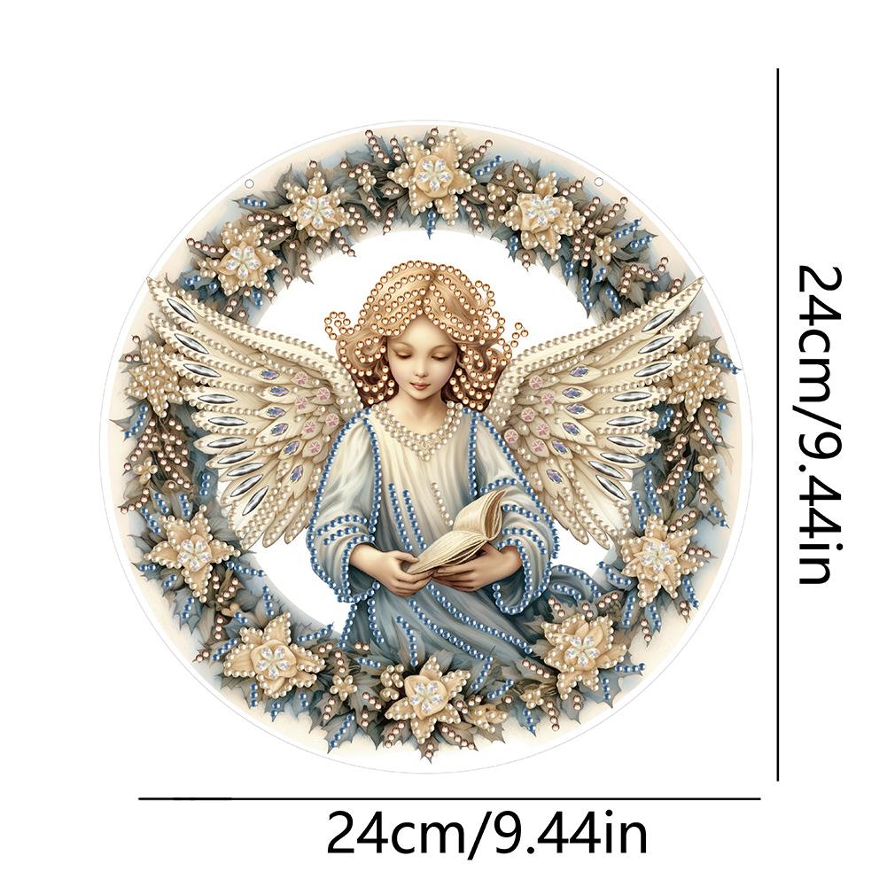 Angel Girl Theme 2D/Flat DIY Hanging Diamond Art Kits Diamond Painting Set Diamond Art Pendant Window Hanging Art for Home Decor