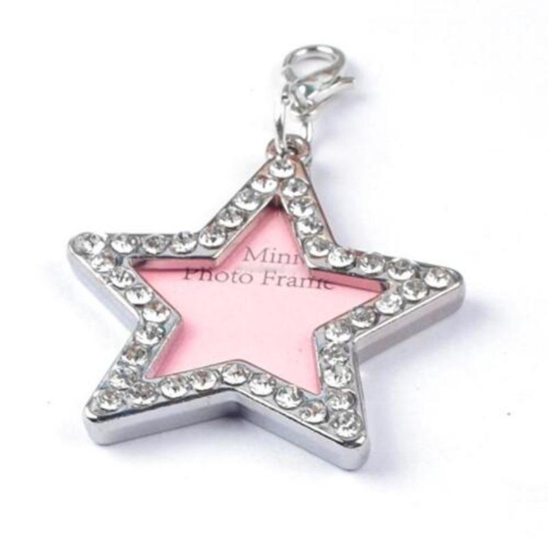 Pets ID Tag Name Address Pendants DIY Rhinestone Dog Puppy Anti-Lost Card