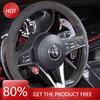 Hub Caps For Alfa Romeo Giulia 2016 2017 2018 Stelvio 2017 Hand Stitched Non-slip Suede Carbon Fibre Car Steering Wheel Cover ze3