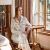 [White Jane Elephant] Spring and Summer Ice Silk Pajamas Women's Thin Cool Simulation Silk Pajamas Women's Loungewear Set