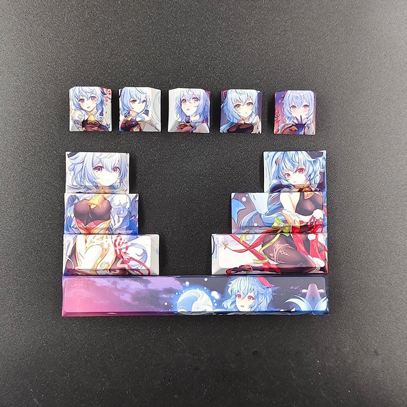 12Keys/Set Anime Character Design Custom Thermal Sublimation Keycaps For Mechanical Keyboard Mechanical Keyboard Caps Accessorie