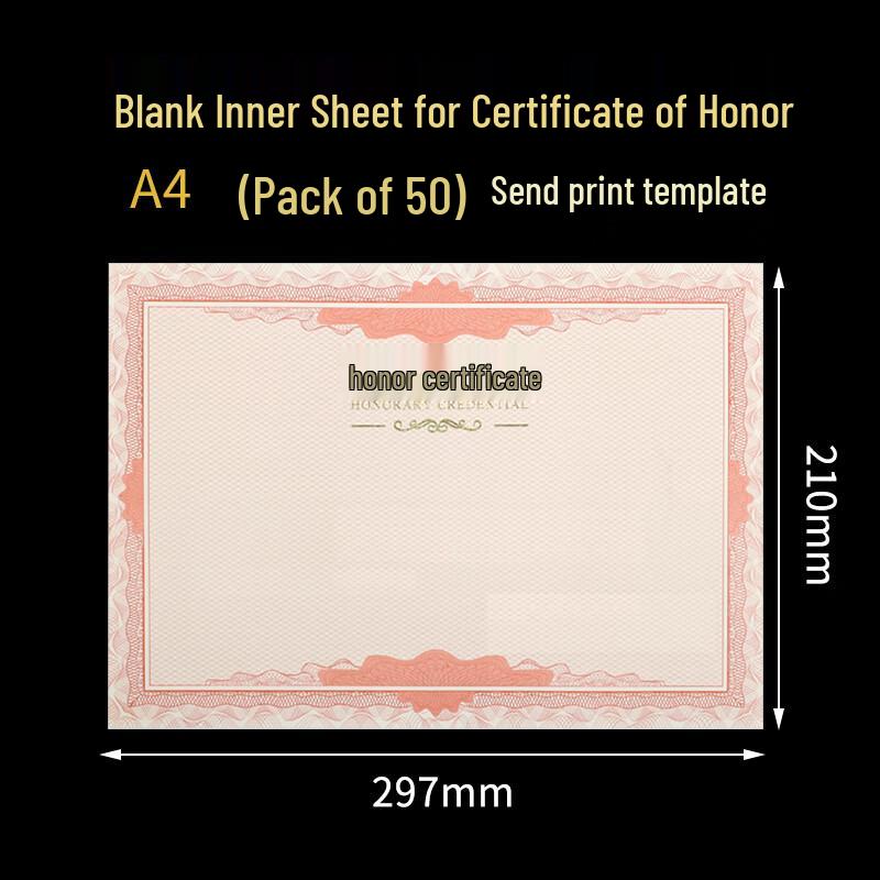 Printable Blank Award Certificate Inserts 12K (A4 Compatible)