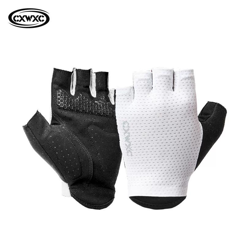 Cxwxc Bicycle Half-Finger Gloves Summer Season Mountain Road Bike Riding Short-Finger Gloves Breathable Non-Slip Shock-Absorbing