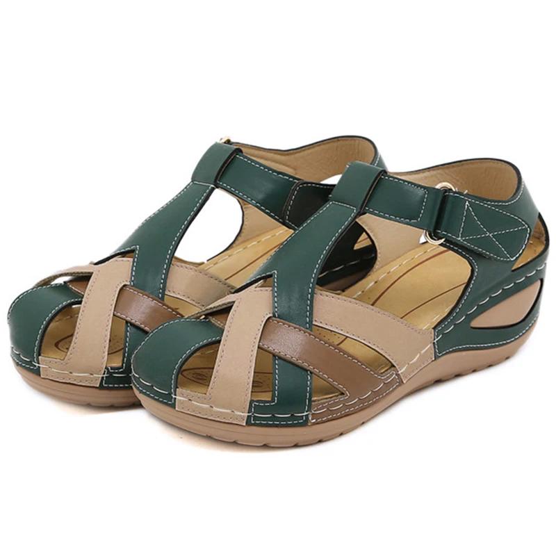 Fashion Women's Sandals Wedges Heels Sandals for 2025 Summer Shoes Woman Mix Color Heeled Sandalias Mujer Low Platform Footwear Female
