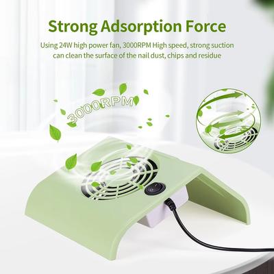 Mini USB Nagelstaubsammler Tragbarer Nagelstaubabsauger Nagelstaubsauger Gebläse mit 2 Staubfilterbeuteln Nagelkunst Maniküre