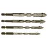 Serrated Tile Drill Bit Four-Edged Hexagonal Shank Drill Bit Drilling Tool for Glass Ceramic Concrete Brick