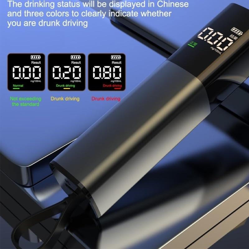 Quick Response Blowing Alcoholicity Tester Professional LCD Digital Display Drunk Driving Detector Portable Breathalyzer