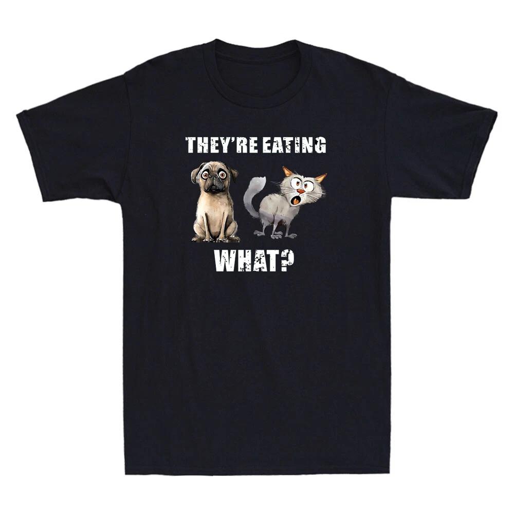 They re Eating The Dogs They re Eating The Cats Funny Quote Retro Men s T-Shirt S