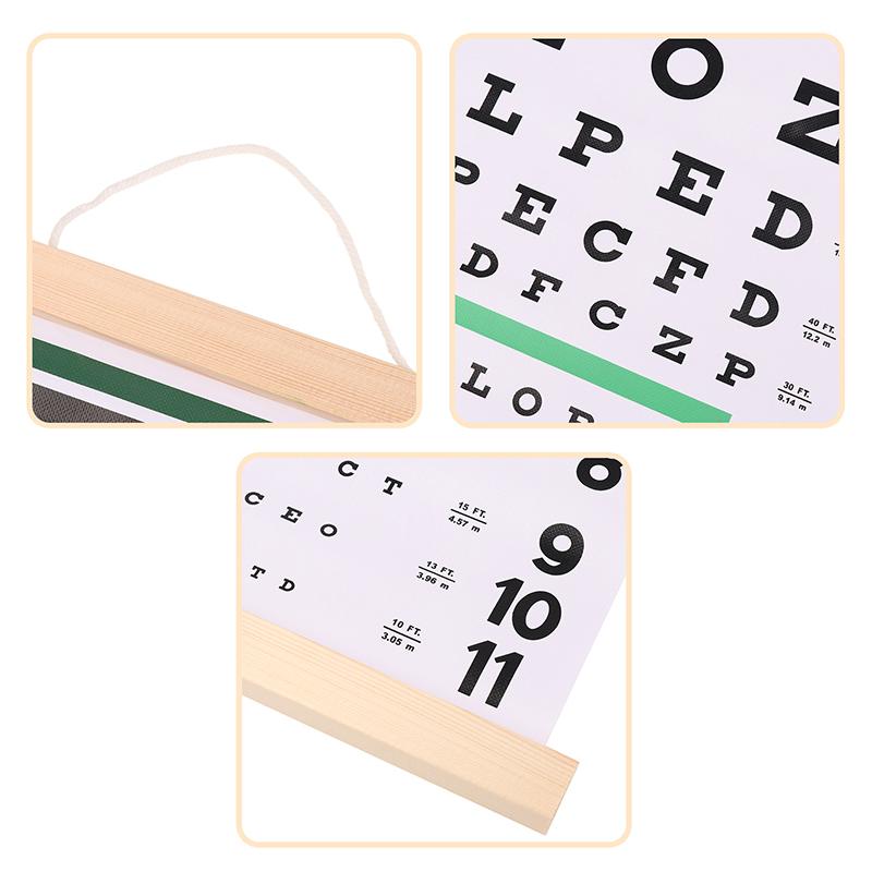 3Pcs/Pack Eye Charts Non-Reflective Visual Acuity Test Wall Chart Eye Exams For Hospital Home Kids Vision Schedule 22X11 Inches