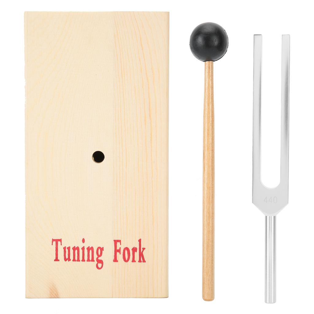 440Hz Stimmgabel Set Aluminiumlegierung Hammer Druckabbau mit Resonanzkörper