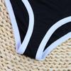 2024 Schwarz & Weiß Colorblock High Waist Bikini - Elegante Bademode im europäischen und amerikanischen Stil