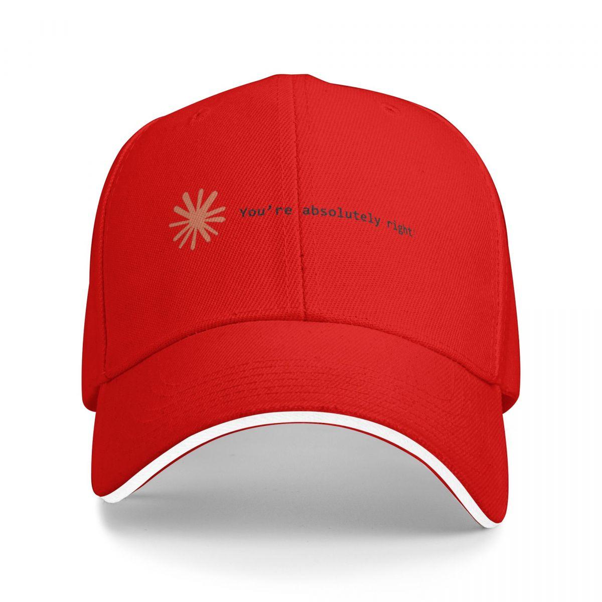 

Baseball Caps Claude Code You re Absolutely Right Graphic Unisex Women Outdoor Summer Caps One Size