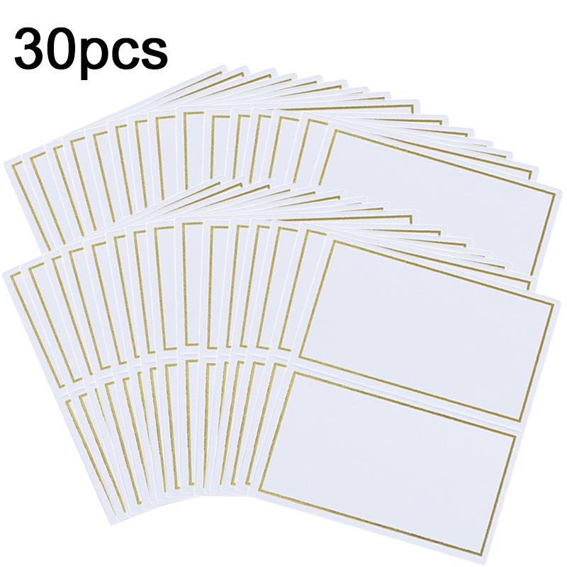 10~50pcs Table Place Cards Foldable Gold Foil Border Table Card for Wedding Banquets Party Festival Gathering Supplies TMZ