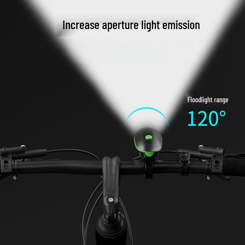 Fernlicht Fahrradlampe vorne mit Hupe für Nachtfahrten & Kinder-Radfahren
